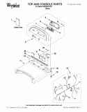 TOP AND CONSOLE PARTS Diagram and Parts List for WED8200YW0  Whirlpool Dryer