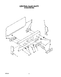CONTROL PANEL, LIT/OPTIONAL Diagram and Parts List for FES375VW0  Roper Range