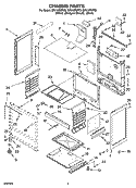 CHASSIS PARTS Diagram and Parts List for SF315PEPB2  Whirlpool Range
