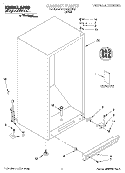 CABINET, LIT/OPTIONAL Diagram and Parts List for SVF15NRJW00  Whirlpool Freezer