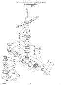 PUMP AND SPRAYARM Diagram and Parts List for DU890DWGU2  Whirlpool Dishwasher