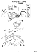 MACHINE BASE PARTS Diagram and Parts List for CAWS923MQ0  Crosley Washer