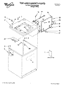 TOP AND CABINET PARTS Diagram and Parts List for 7MLSC9545JQ4  Whirlpool Washer