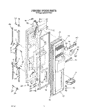FREEZER DOOR Diagram and Parts List for JWARG481PW01  Whirlpool Refrigerator