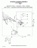 W10293911 BURNER ASSEMBLY Diagram and Parts List for WGD5610XW1  Whirlpool Dryer