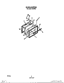 OVEN DOOR Diagram and Parts List for F4357W2  Roper Range
