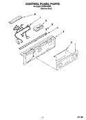 CONTROL PANEL PARTS Diagram and Parts List for KHWV01RSS0  KitchenAid Washer