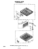 DISHRACK Diagram and Parts List for SHF5584P2  Whirlpool Dishwasher