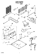 UNIT PARTS Diagram and Parts List for IMT188303  Inglis Refrigerator