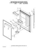 REFRIGERATOR DOOR PARTS Diagram and Parts List for WRT771RWYW01  Whirlpool Refrigerator