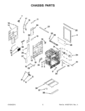 CHASSIS PARTS Diagram and Parts List for YGGE390LXS03  Whirlpool Range