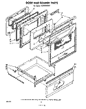 DOOR AND DRAWER Diagram and Parts List for RE960PXKW1  Whirlpool Range
