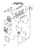 ICEMAKER Diagram and Parts List for 8ED22DQXAN01  Whirlpool Refrigerator