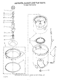 AGITATOR, BASKET AND TUB Diagram and Parts List for KAWE755VWH0  KitchenAid Washer