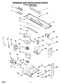 INTERIOR AND VENTILATION PARTS Diagram and Parts List for KHMS155LSS4  KitchenAid Microwave