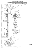 GEARCASE Diagram and Parts List for LSR7233BG1  Whirlpool Washer