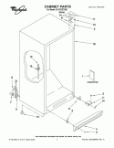 CABINET PARTS Diagram and Parts List for EV181FZTQ00  Whirlpool Freezer