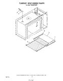 CABINET AND HINGE Diagram and Parts List for RM988PXSW0  Whirlpool Microwave Oven Combo