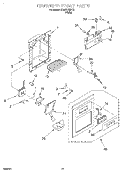 DISPENSER FRONT Diagram and Parts List for 3XART722F01  Whirlpool Refrigerator