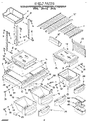 SHELF Diagram and Parts List for KTRS22MDBL01  KitchenAid Refrigerator