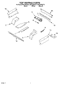 TOP VENTING PARTS, OPTIONAL PARTS Diagram and Parts List for RS675PXGB12  Whirlpool Range
