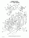 CABINET PARTS Diagram and Parts List for YWED8800YW0  Whirlpool Dryer