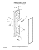 FREEZER DOOR PARTS Diagram and Parts List for ED5KVEXVB06  Whirlpool Refrigerator
