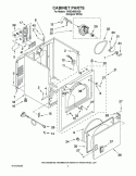 CABINET PARTS Diagram and Parts List for YWED4800XQ0  Whirlpool Dryer