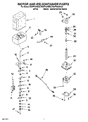 MOTOR AND ICE CONTAINER PARTS Diagram and Parts List for ES5FHAXSQ00  Whirlpool Refrigerator