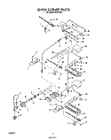 OVEN BURNER Diagram and Parts List for B4607B0  Roper Range
