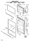 DOOR PARTS Diagram and Parts List for ET4WSKXST00  Whirlpool Refrigerator