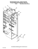 REFRIGERATOR LINER PARTS Diagram and Parts List for KSF26C4XYY03  KitchenAid Refrigerator