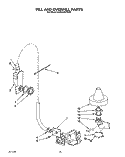 FILL AND OVERFILL Diagram and Parts List for KUDA23SYWH0  KitchenAid Dishwasher