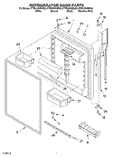 REFRIGERATOR DOOR PARTS Diagram and Parts List for KTRS19KKBT03  KitchenAid Refrigerator