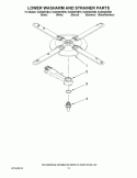 LOWER WASHARM AND STRAINER PARTS Diagram and Parts List for KUDS30IVSS0  KitchenAid Dishwasher