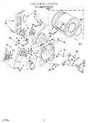 SECTION Diagram and Parts List for REX4625EW1  Roper Dryer