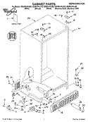 CABINET, LITERATURE Diagram and Parts List for GS6SHAXLT02  Whirlpool Refrigerator