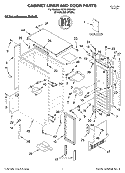 CABINET LINER AND DOOR PARTS Diagram and Parts List for KUIA15NRHS4  KitchenAid Ice Maker