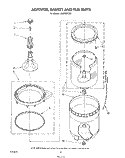AGITATOR, BASKET AND TUB Diagram and Parts List for LA5200XTM0  Whirlpool Washer