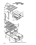 SHELF Diagram and Parts List for RT18BMXXW00  Roper Refrigerator