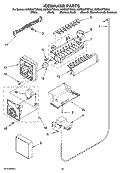 ICEMAKER PARTS, OPTIONAL PARTS (NOT INCLUDED) Diagram and Parts List for KSRS25FTWH03  KitchenAid Refrigerator
