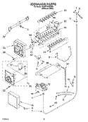 ICEMAKER Diagram and Parts List for 3XART745GW02  Whirlpool Refrigerator