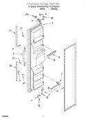 FREEZER DOOR Diagram and Parts List for 7ED22PQXFW01  Whirlpool Refrigerator