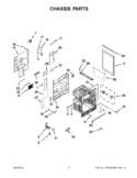 CHASSIS PARTS Diagram and Parts List for GGE388LXQ03  Whirlpool Range