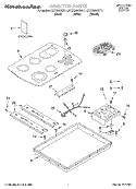 SECTION Diagram and Parts List for KECC562GBT1  KitchenAid Cooktop