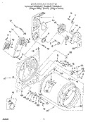 SECTION Diagram and Parts List for LEQ8858JT1  Whirlpool Dryer