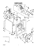 SECTION Diagram and Parts List for LE4440XWW1  Whirlpool Dryer
