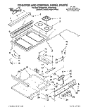 COOKTOP AND CONTROL PANEL Diagram and Parts List for SS385PEBQ0  Whirlpool Range