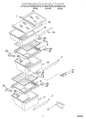 REFRIGERATOR SHELF Diagram and Parts List for KSRW25FHBL00  KitchenAid Refrigerator