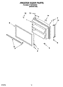 FREEZER DOOR PARTS Diagram and Parts List for GT2SHMXMS04  Whirlpool Refrigerator